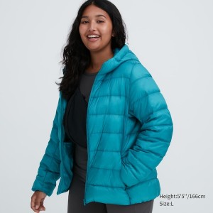 Uniqlo Ultra Light Down Ženske Parka Tirkizne | 5642-NWSAG