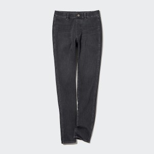 Uniqlo Ultra Stretch Denim Leggings Ženske Hlače Tamno Sive | 2348-BTNFQ