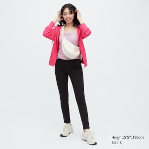 Uniqlo Ultra Stretch Leggings Ženske Hlače Crne | 5148-AYKZR