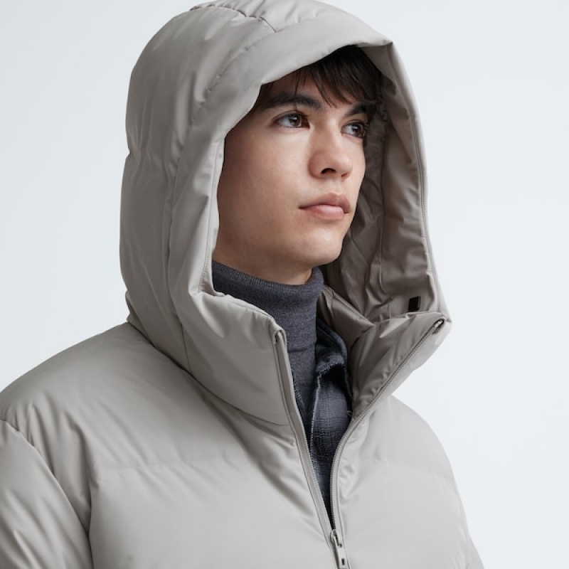 Uniqlo 3D Cut Seamless Down Muške Parka Svijetlo Sive | 9681-GMRDO