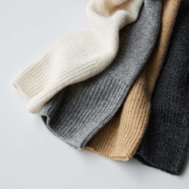 Uniqlo 3D Knit Souffle Yarn Long-Sleeve Ženske Kardigan Sive | 7049-JFXDV