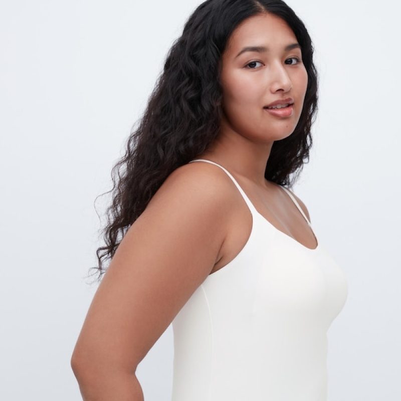 Uniqlo AIRism Camisole Bra Ženske Topi Bijele | 4209-YDWGV
