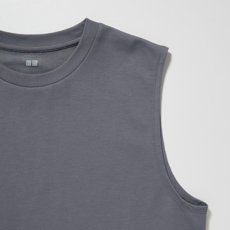 Uniqlo AIRism Cotton Sleeveless Muške Prsluk Bijele | 2341-JGURQ