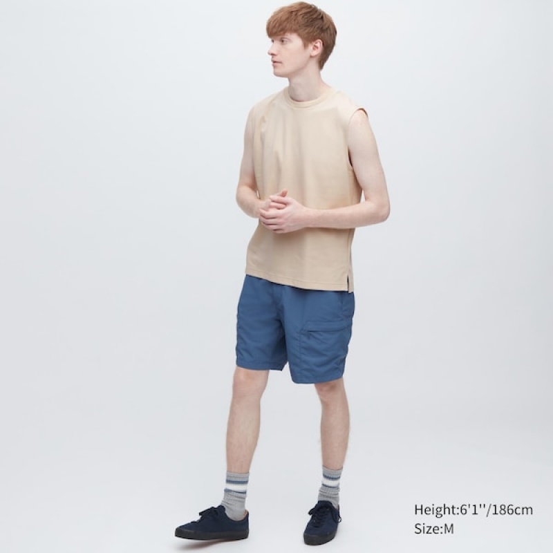 Uniqlo AIRism Cotton Sleeveless Muške Prsluk Bijele | 9246-XNZUK