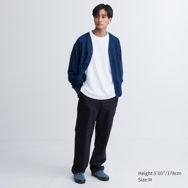 Uniqlo AIRism Cotton UV Protection Crew Neck Muške Majice Bijele | 1973-RHAYW
