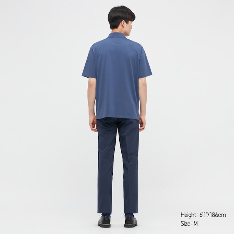 Uniqlo AIRism Muške Polo Majica Bijele | 3291-PXDIO
