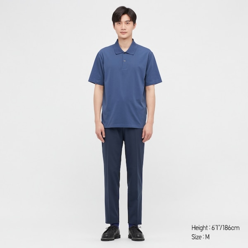 Uniqlo AIRism Muške Polo Majica Bijele | 3291-PXDIO