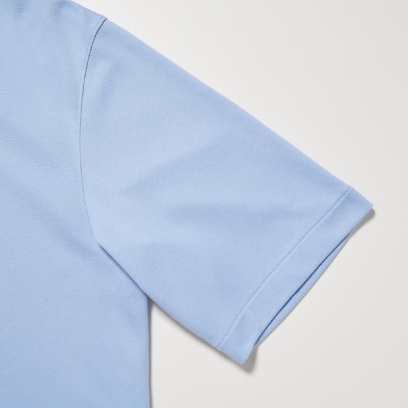 Uniqlo AIRism Pique Short-Sleeve Muške Polo Majica Bijele | 3271-FDXWC