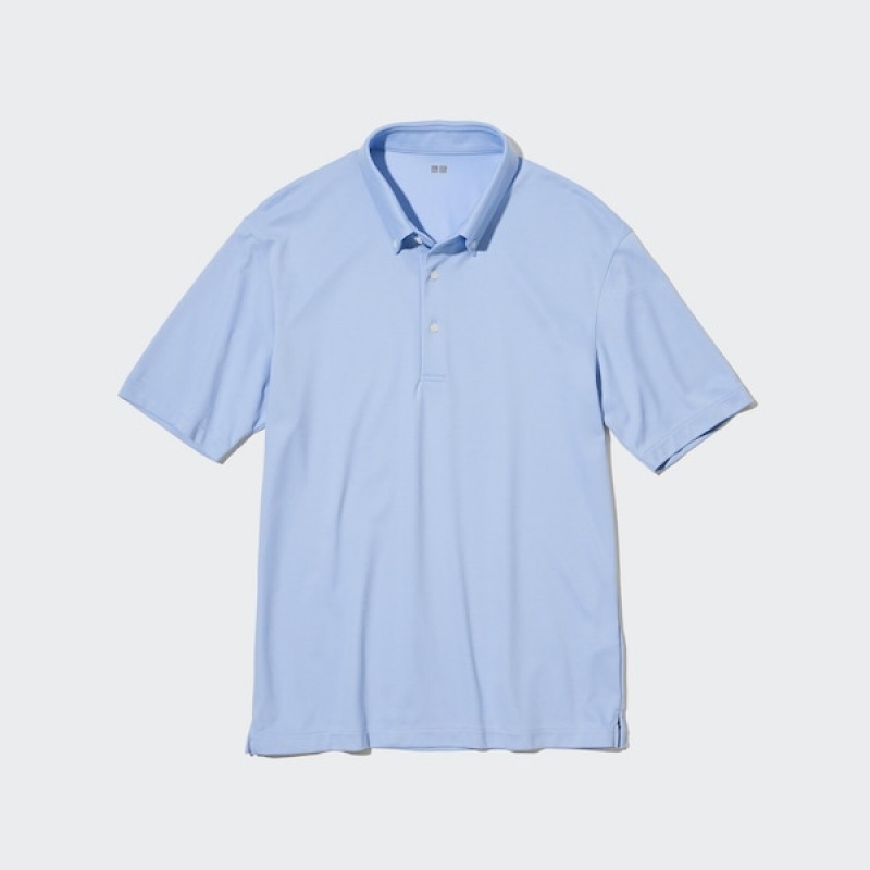 Uniqlo AIRism Pique Short-Sleeve Muške Polo Majica Bijele | 3271-FDXWC