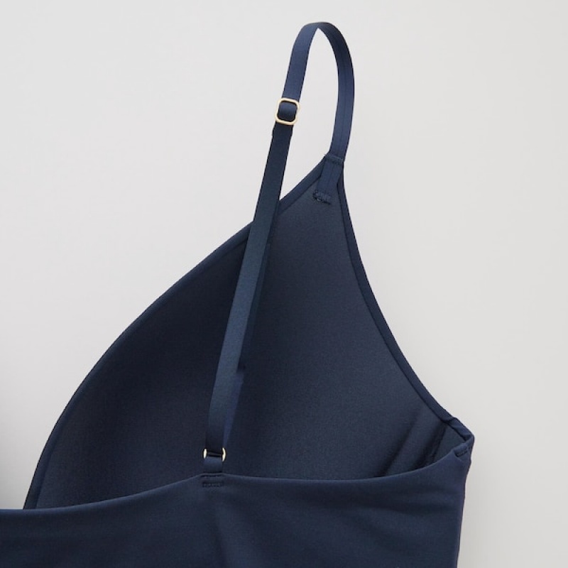 Uniqlo AIRism Plunging Camisole Bra Ženske Topi Tamnoplave | 3256-UIXDG