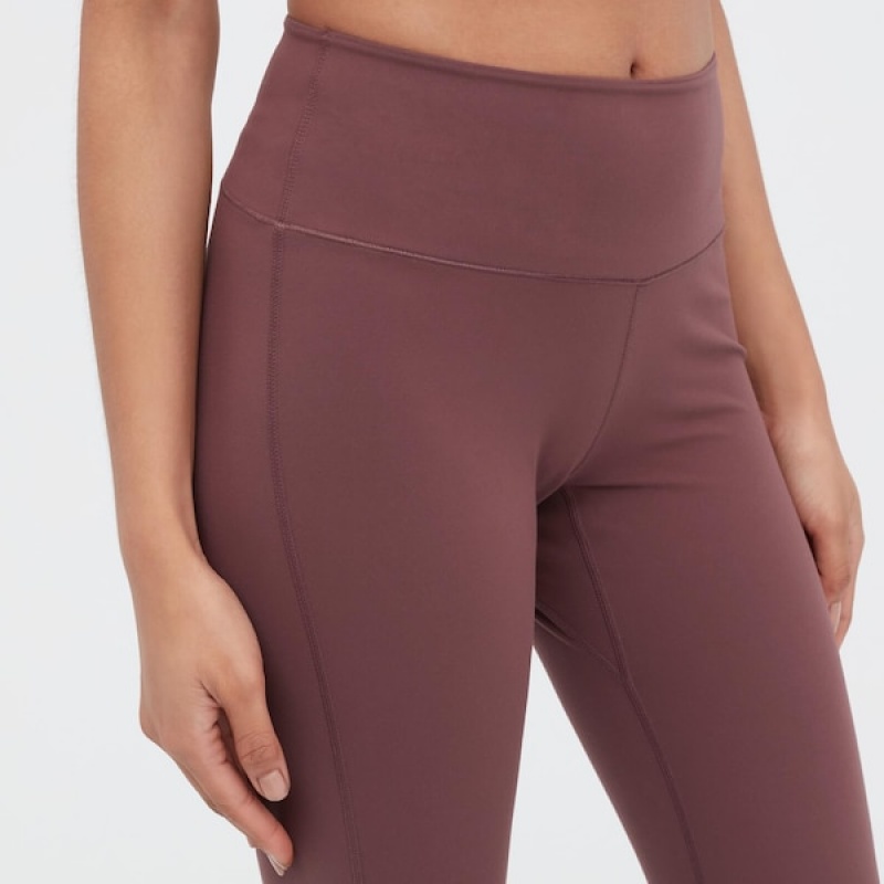 Uniqlo AIRism Soft Flare Ženske Tajice Bordo | 3514-NMZOB