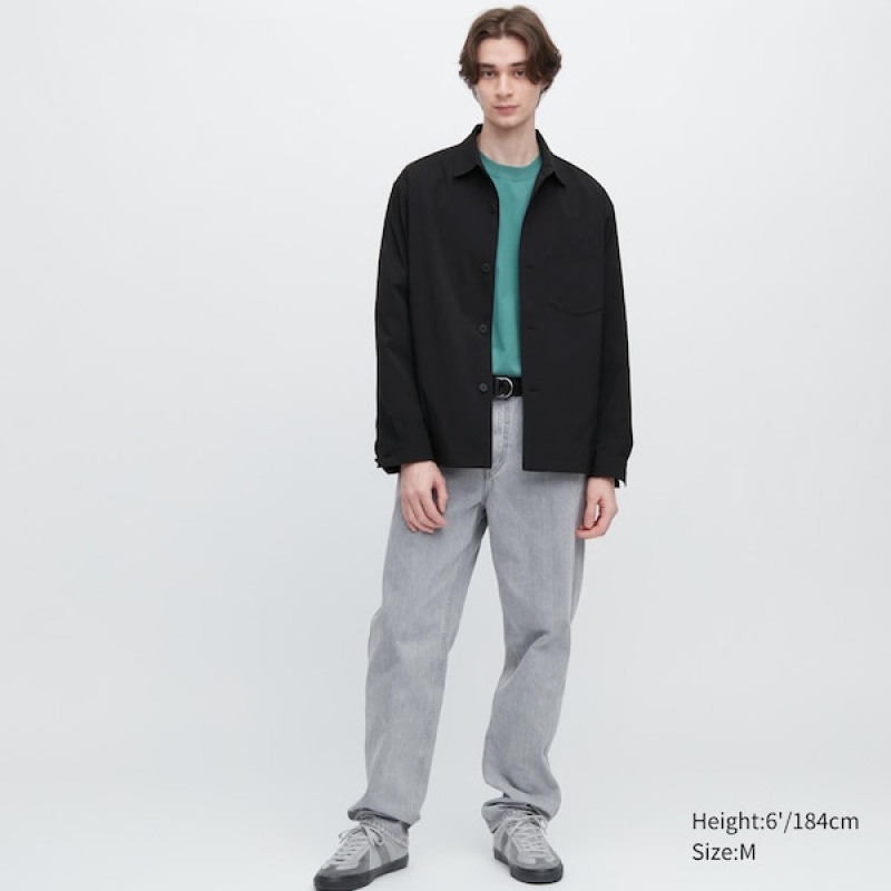 Uniqlo AirSense Shirt Muške jackets Crne | GRFTBC-729