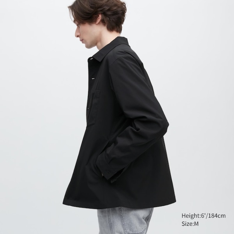 Uniqlo AirSense Shirt Muške jackets Crne | GRFTBC-729