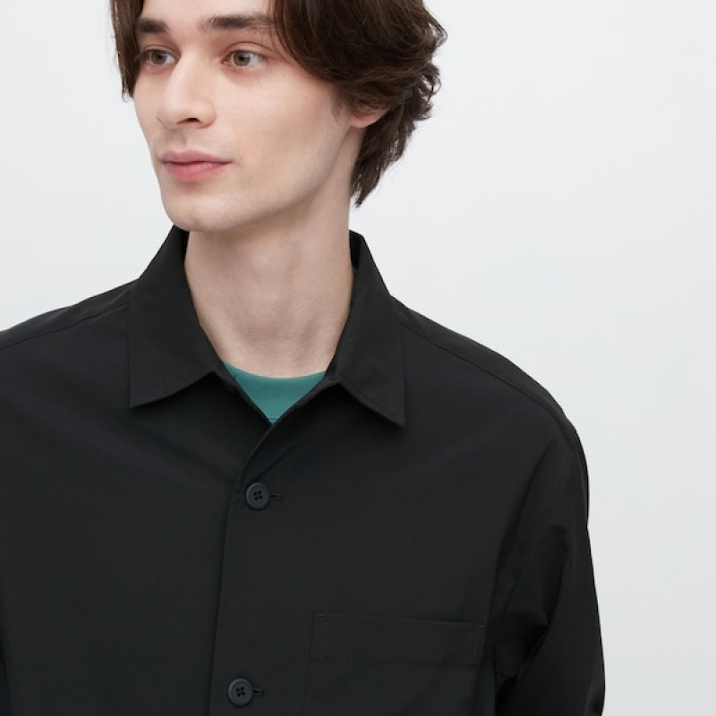 Uniqlo AirSense Shirt Muške jackets Crne | GRFTBC-729