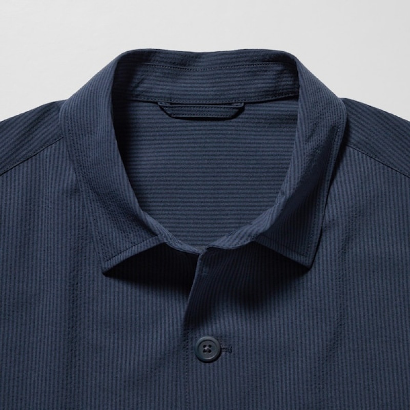 Uniqlo AirSense Shirt Muške jackets Plave | MZJHAC-514