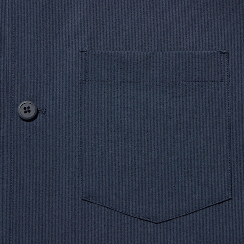 Uniqlo AirSense Shirt Muške jackets Plave | MZJHAC-514