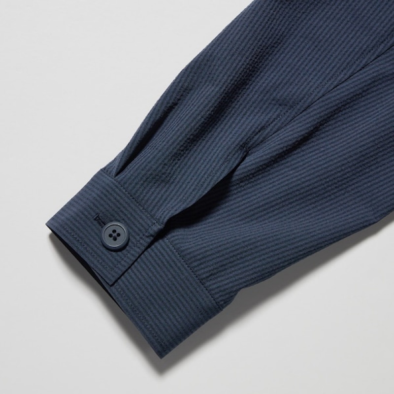 Uniqlo AirSense Shirt Muške jackets Plave | MZJHAC-514