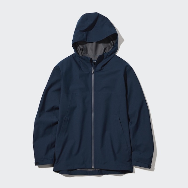 Uniqlo BLOCKTECH Muške Parka Tamnoplave | TRQYFH-846