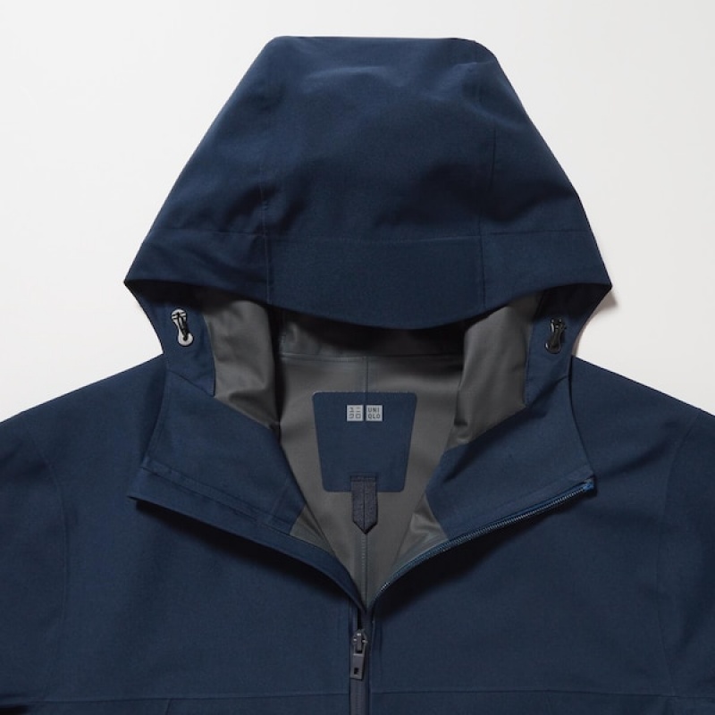 Uniqlo BLOCKTECH Muške Parka Tamnoplave | TRQYFH-846
