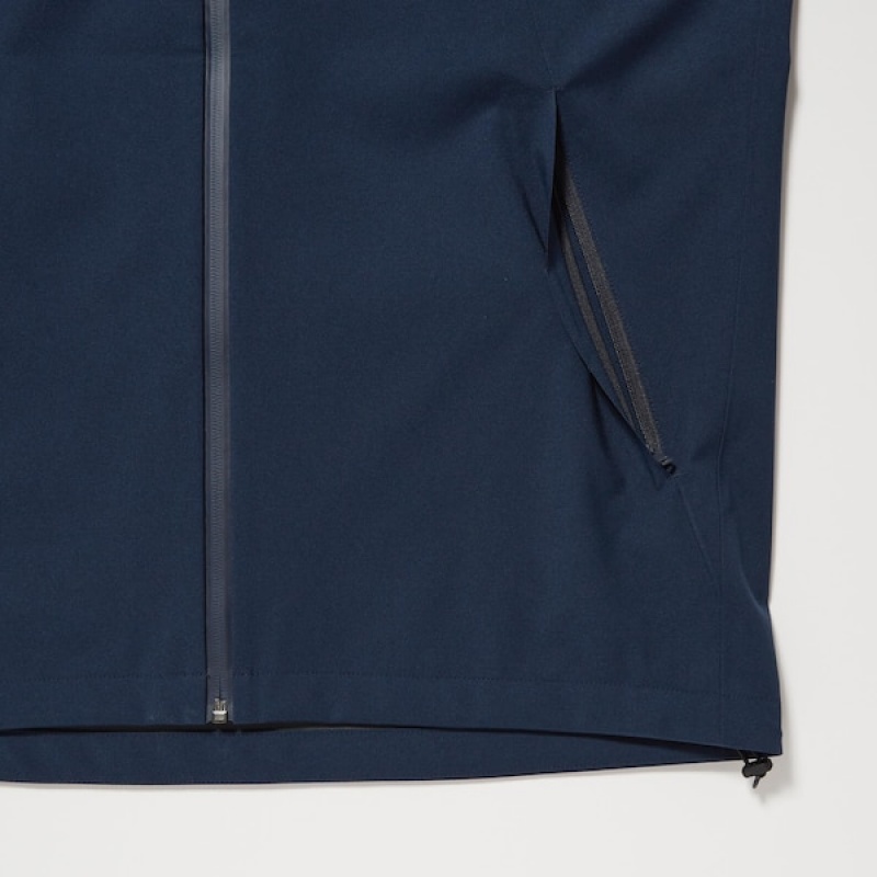 Uniqlo BLOCKTECH Muške Parka Tamnoplave | TRQYFH-846