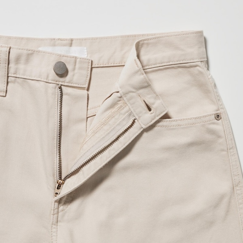 Uniqlo Baggy Ženske Traperice Bež | 6293-CRPGS