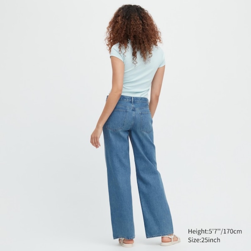 Uniqlo Baggy Ženske Traperice Plave | 0159-PSLFH