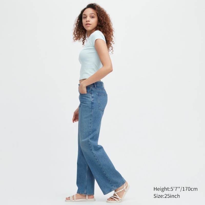 Uniqlo Baggy Ženske Traperice Plave | 0159-PSLFH