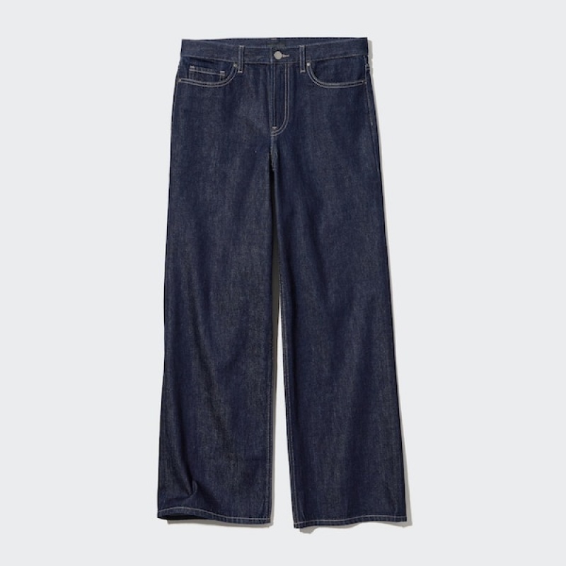 Uniqlo Baggy Ženske Traperice Tamnoplave | 3725-TYVNL