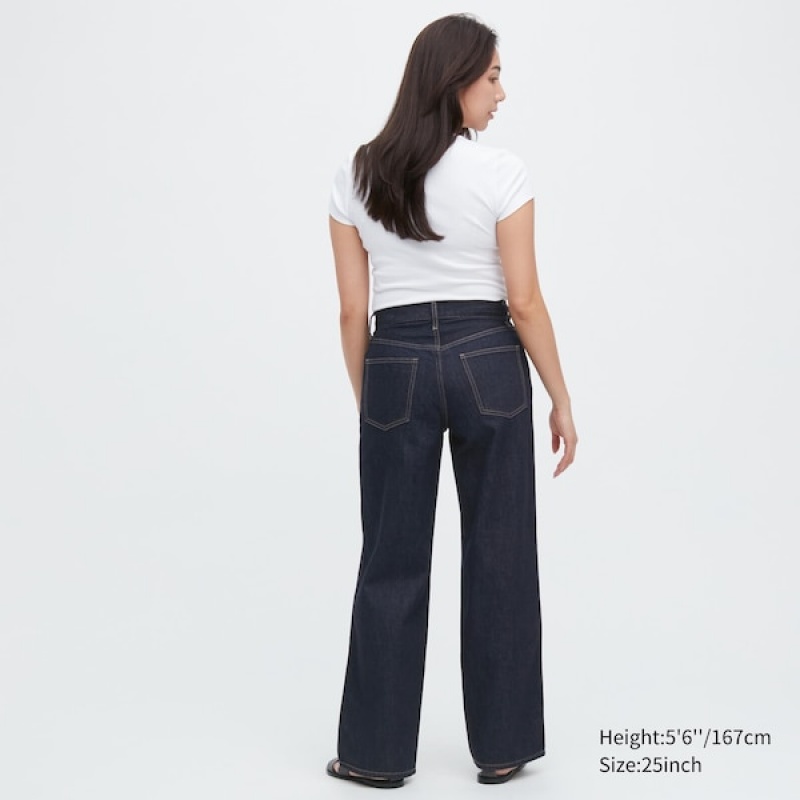 Uniqlo Baggy Ženske Traperice Tamnoplave | 1875-PJGLV
