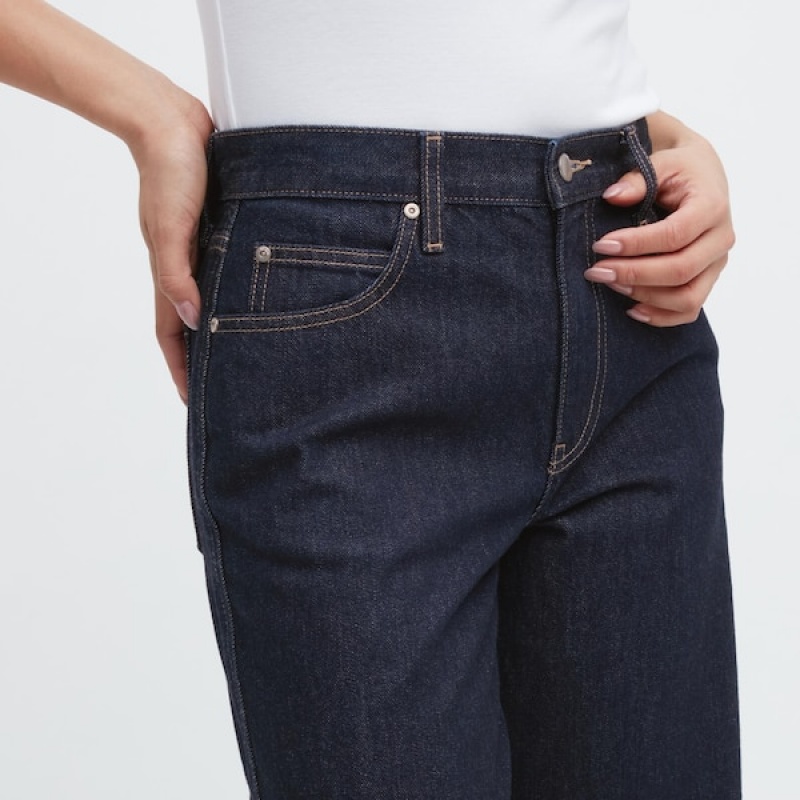 Uniqlo Baggy Ženske Traperice Tamnoplave | 1875-PJGLV