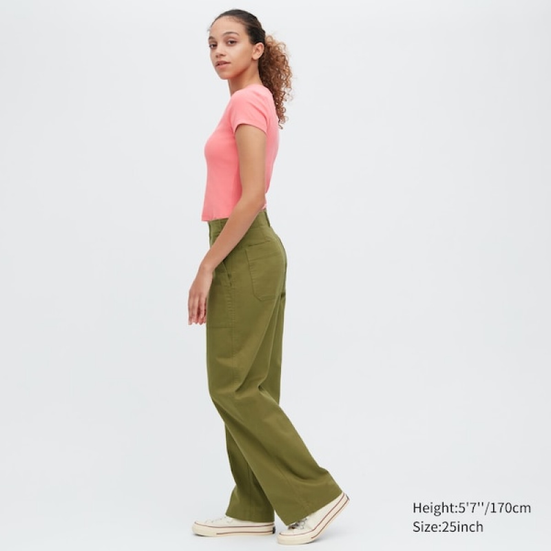 Uniqlo Baker Ženske Hlače Zelene | 8294-YKAVP