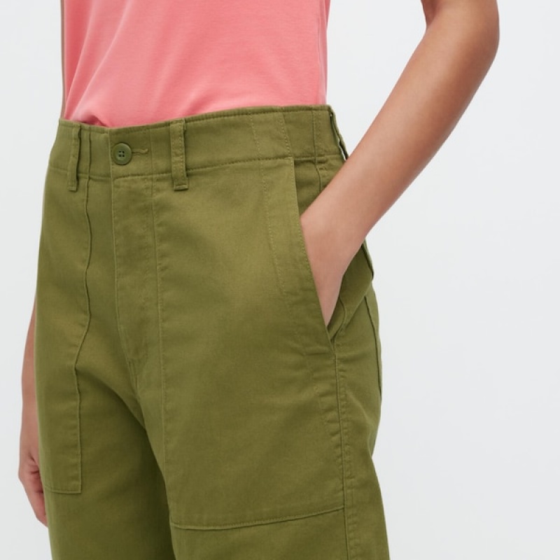 Uniqlo Baker Ženske Hlače Zelene | 8294-YKAVP