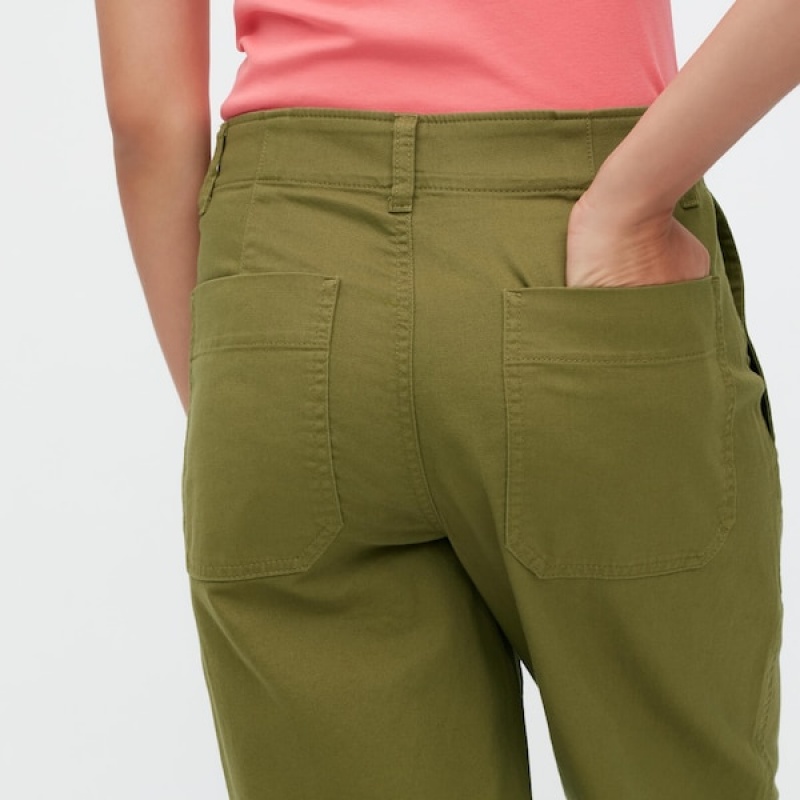 Uniqlo Baker Ženske Hlače Zelene | 8294-YKAVP