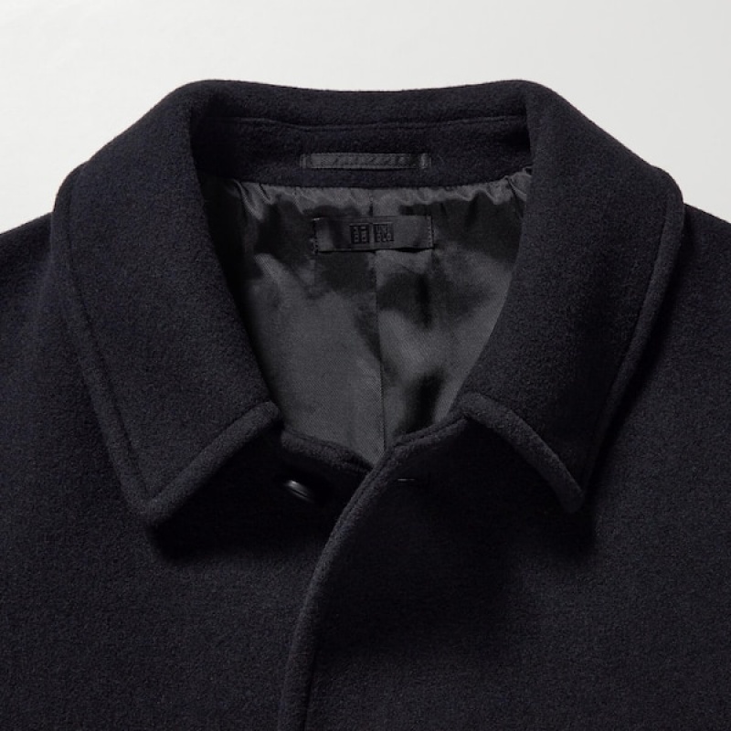 Uniqlo Balmacaan Muške Kaputi Tamnoplave | GYINTX-508
