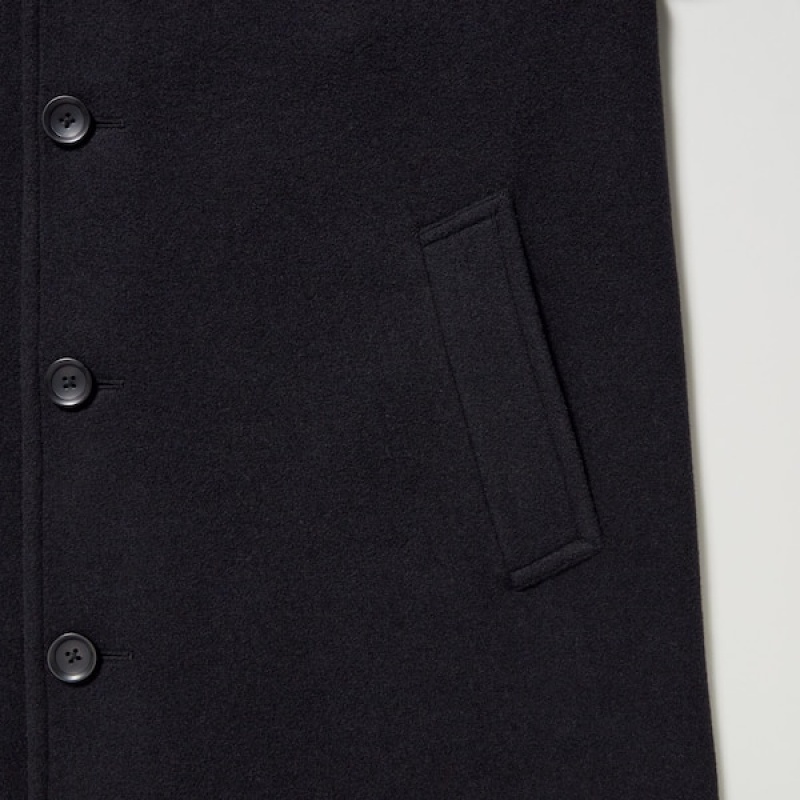 Uniqlo Balmacaan Muške Kaputi Tamnoplave | GYINTX-508