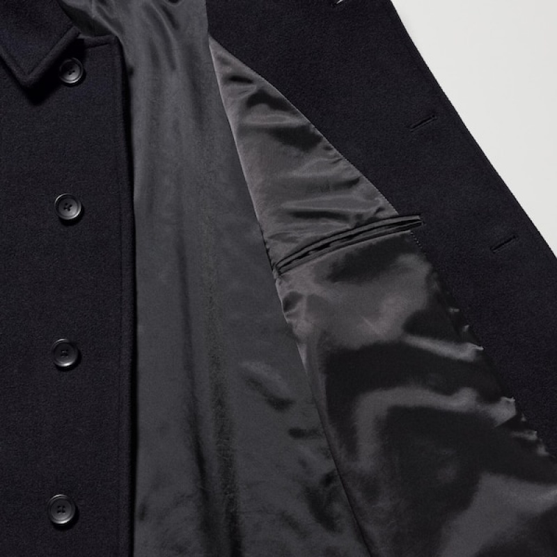 Uniqlo Balmacaan Muške Kaputi Tamnoplave | GYINTX-508
