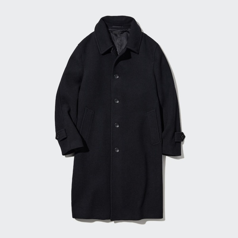 Uniqlo Balmacaan Muške Kaputi Tamnoplave | GYINTX-508