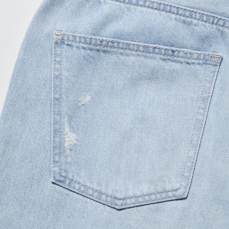 Uniqlo Boyfriend Tapered Ženske Traperice Plave | 8401-CPQAZ