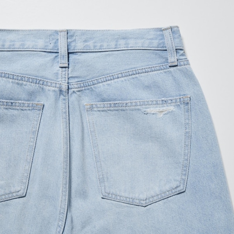 Uniqlo Boyfriend Tapered Ženske Traperice Plave | 8401-CPQAZ