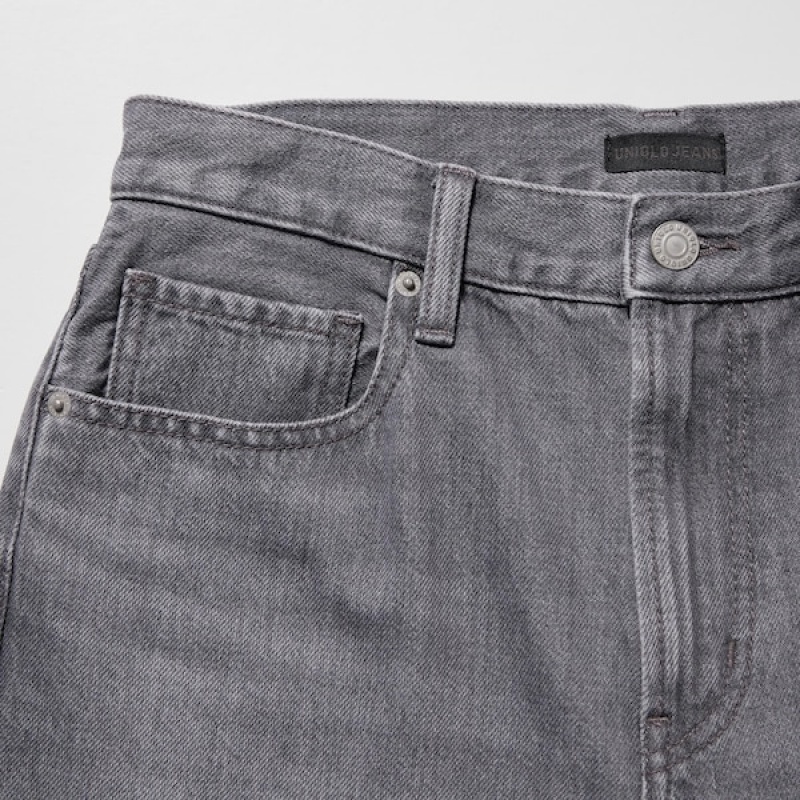Uniqlo Boyfriend Tapered Ženske Traperice Sive | 8241-KUAJG