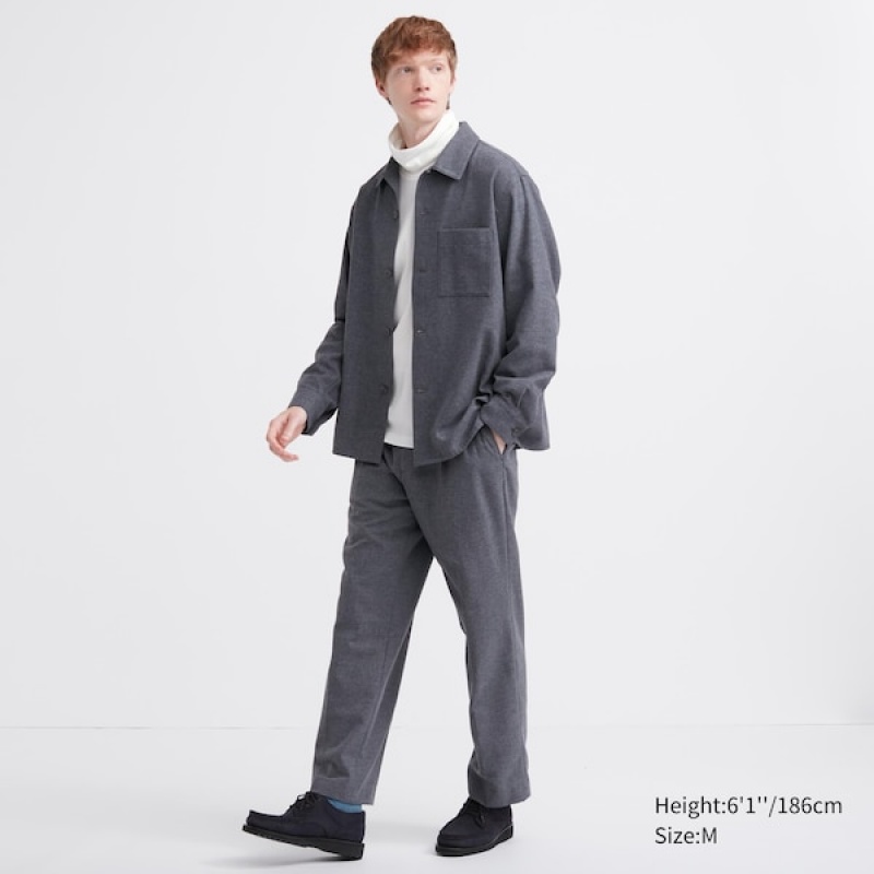 Uniqlo Brushed Cotton Turtleneck Long-Sleeve Muške Majice Bijele | 7430-MFTBR