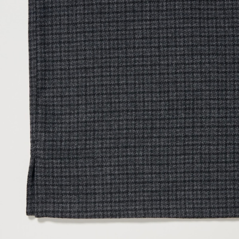 Uniqlo Brushed Twill Muške Gornja Majica Tamno Sive | 3687-OZFWQ