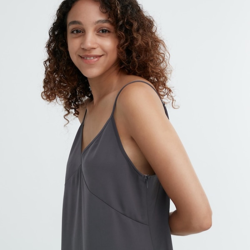 Uniqlo Camisole Midi Ženske Haljina Sive | 8760-AZMYS