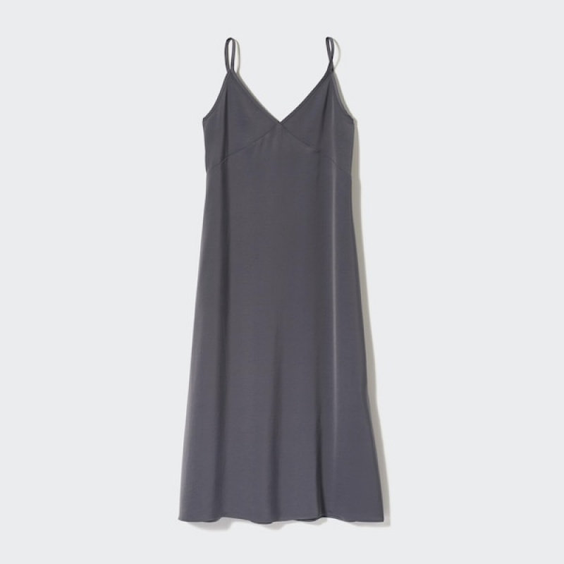 Uniqlo Camisole Midi Ženske Haljina Sive | 8760-AZMYS