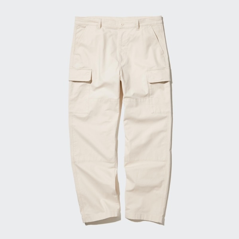 Uniqlo Cargo Muške Hlače Bijele | 8143-WNCIS