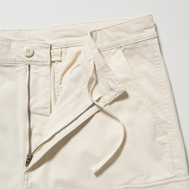 Uniqlo Cargo Muške Hlače Bijele | 8143-WNCIS