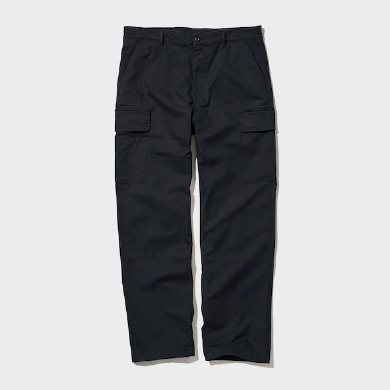 Uniqlo Cargo Utility Work Muške Hlače Crne | 3628-IGEAP