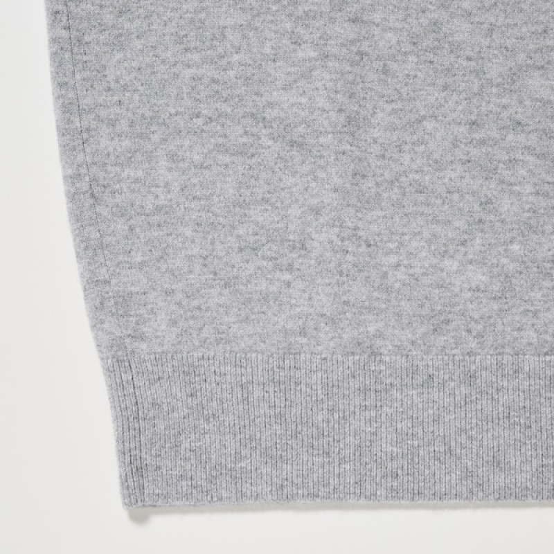 Uniqlo Cashmere Crew Neck Long-Sleeve Muške Džemperi Sive | 3580-BGCAE