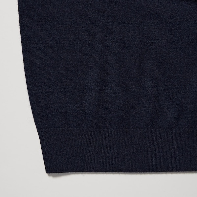 Uniqlo Cashmere Turtleneck Long-Sleeve Muške Džemperi Tamnoplave | 7032-XOZUH