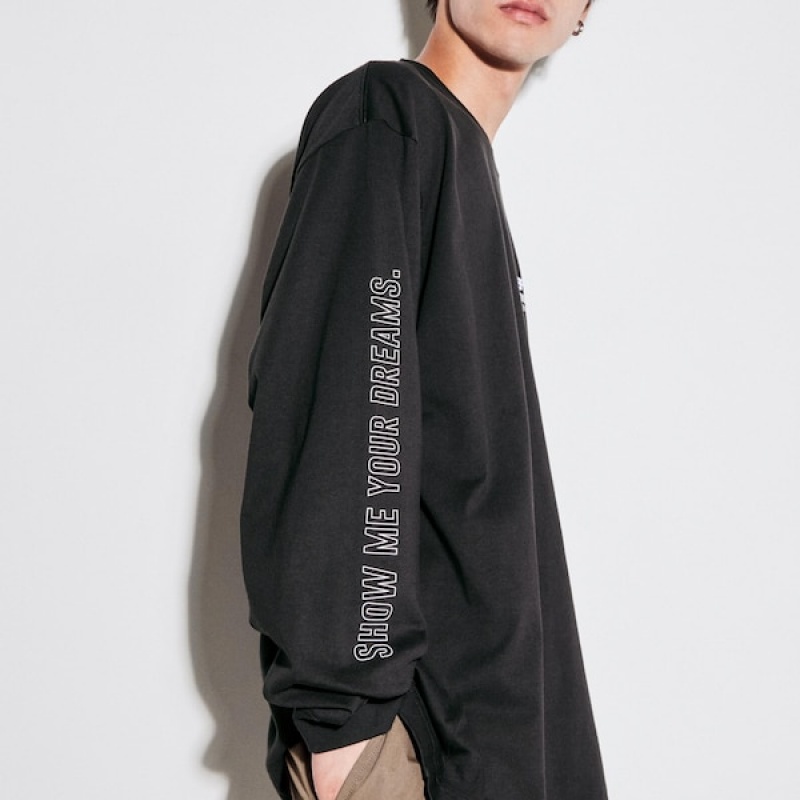 Uniqlo Chainsaw Man × Kosuke Kawamura UT Muške Majice Tamno Sive | 9873-GPIWH